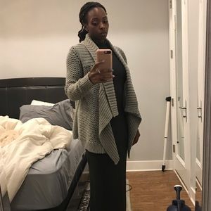 🍁Host Pick🍁LOFT Gray Cable Knit Cardigan